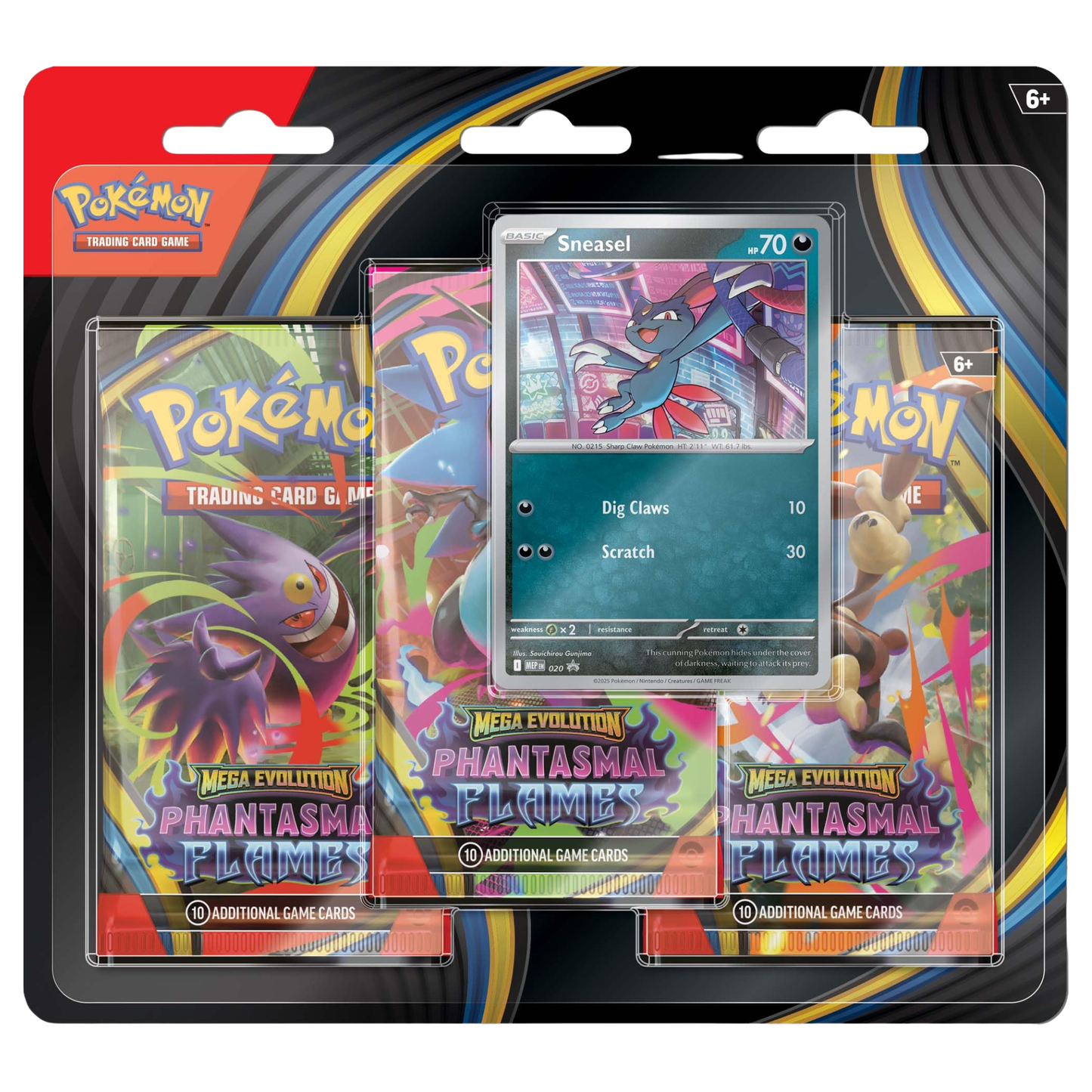 Pokémon Mega Evolution Phantasmal Flames Sneasel 3-Pack Blister EN