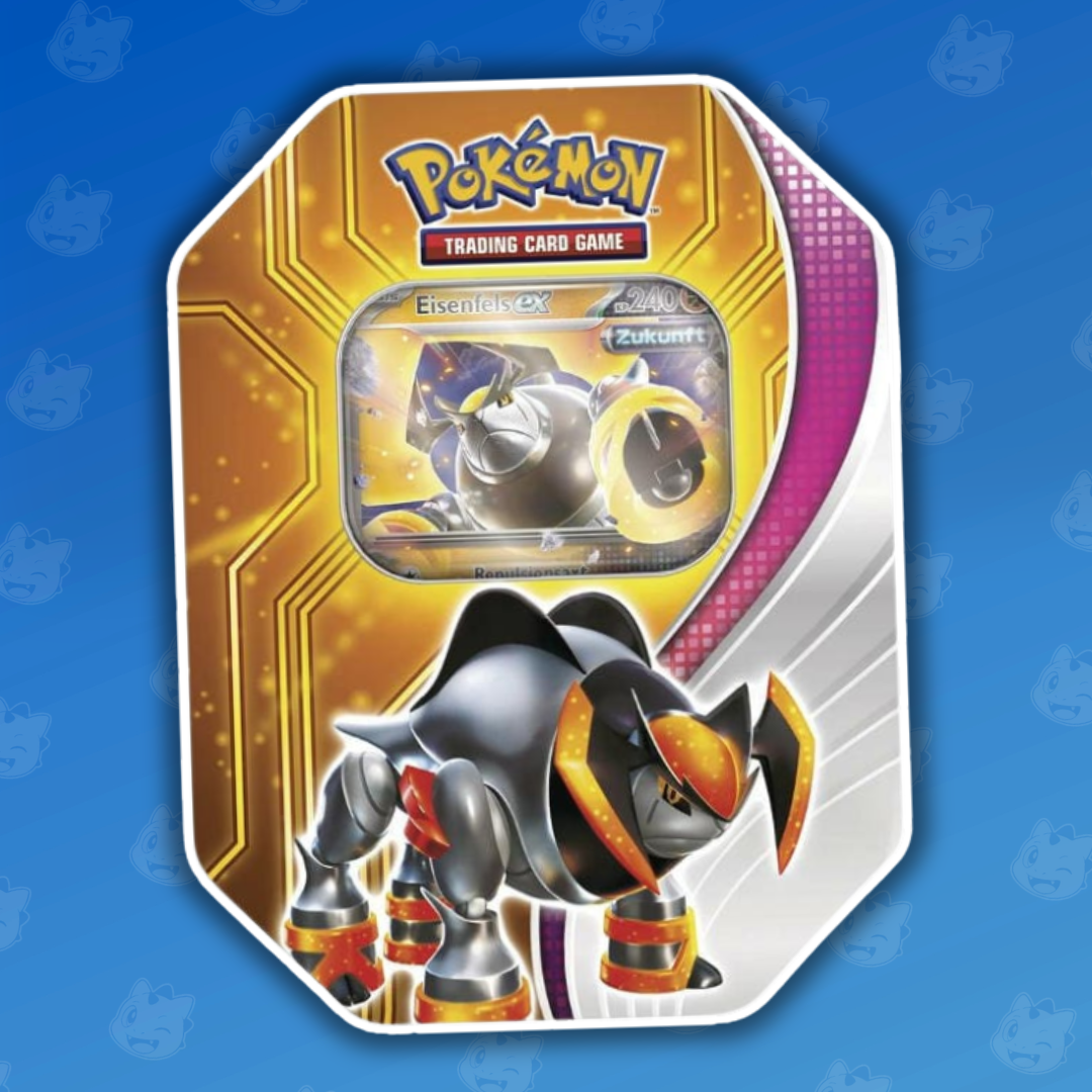 Pokemon Paradox Schicksale Eisenfels ex Tin Box 2024