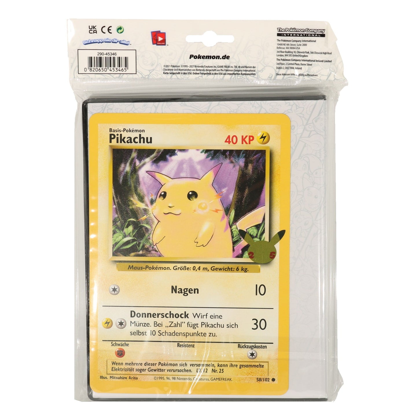 Pokemon Oversize 25 Jähriges Jubiläums Ordner DE