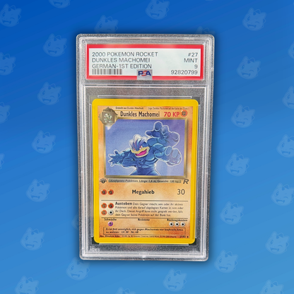 Pokemon PSA9 Dunkles Machomei