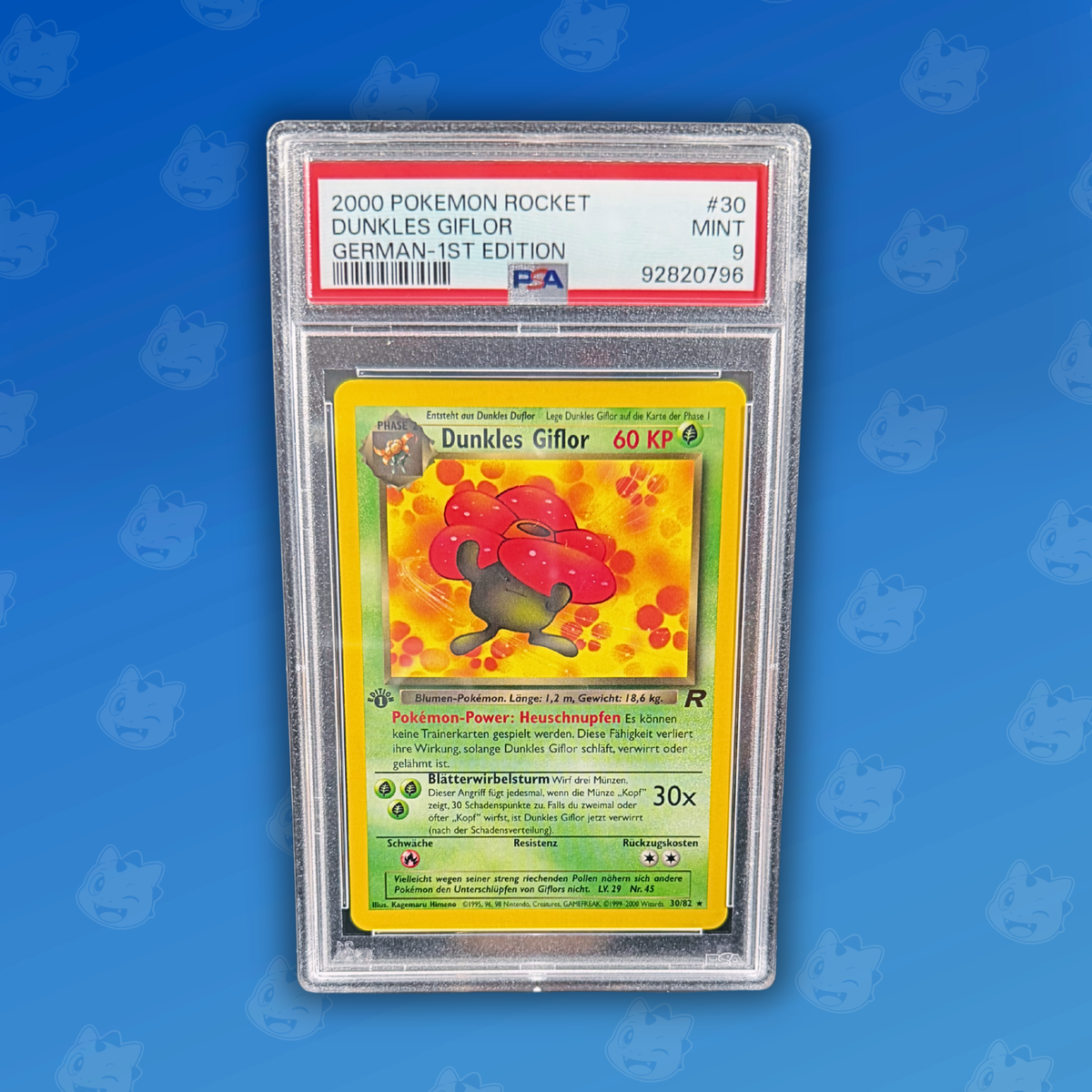 Pokemon PSA9 Dunkles Giflor