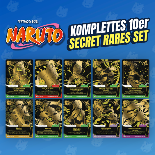 Naruto Mythos TCG Konoha Shido: 10er Bundle Secret Rares EN