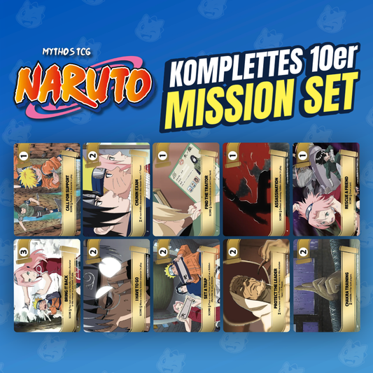 Naruto Mythos TCG Konoha Shido: 10er Bundle Mission Rares EN
