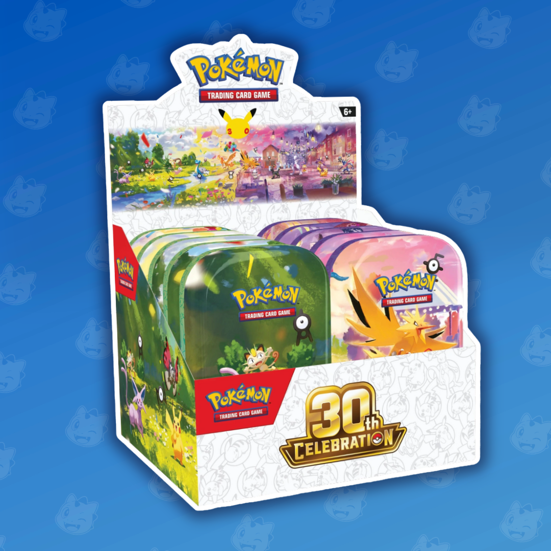 Pokemon 30th Celebration Mini Tin Display EN