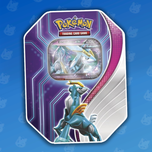 Pokemon Paradox Schicksale Eisenhaupt ex Tin Box 2024