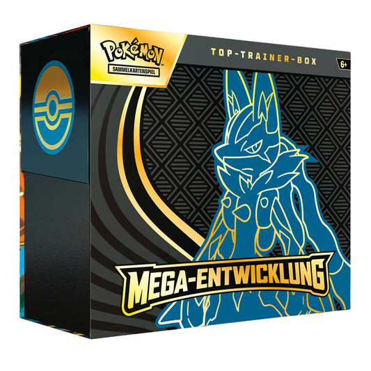 Mega Entwicklung Top Trainer Box Lucario DE