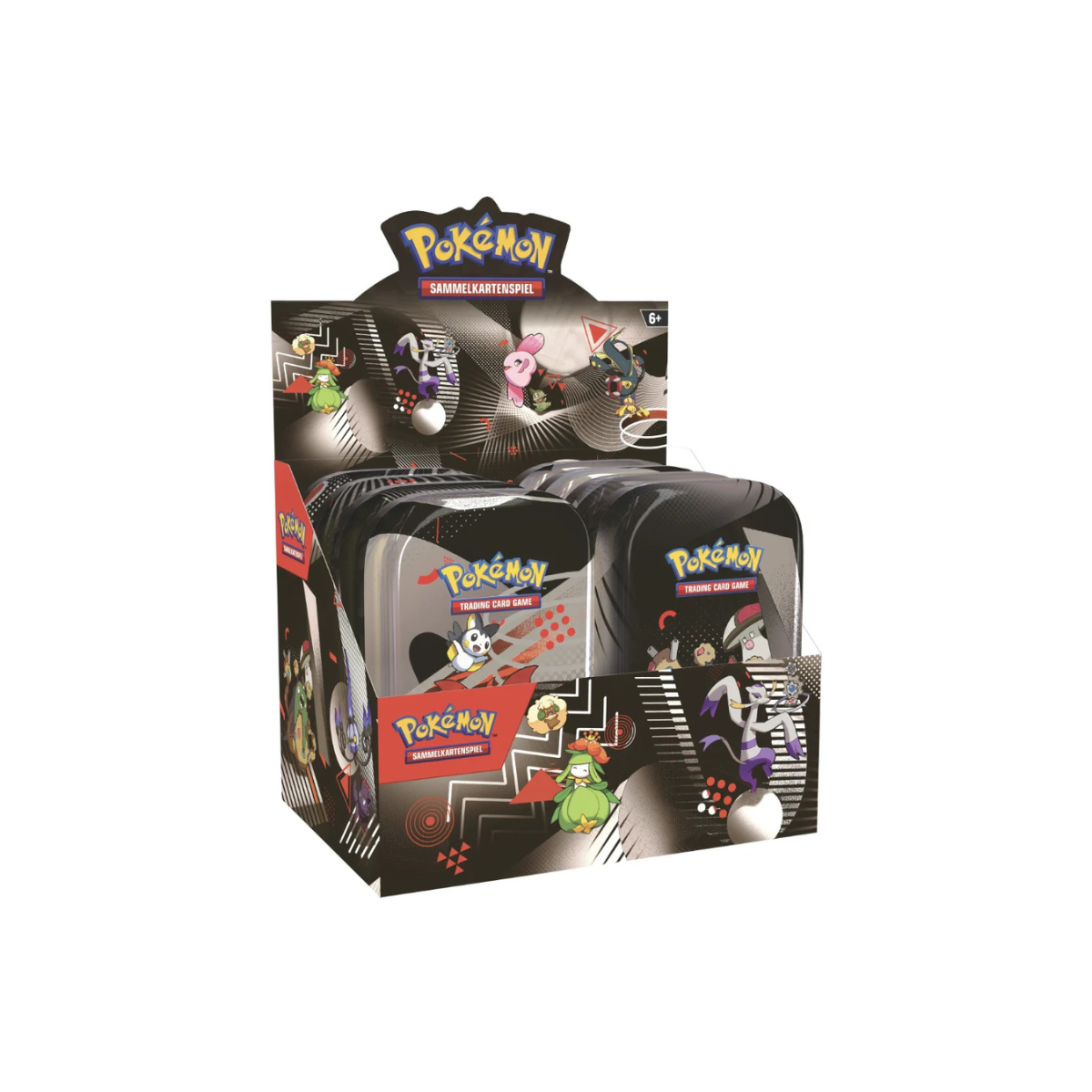 Karmesin & Purpur Schwarze Blitze & Weiße Flammen Mini Tin Display sealed
