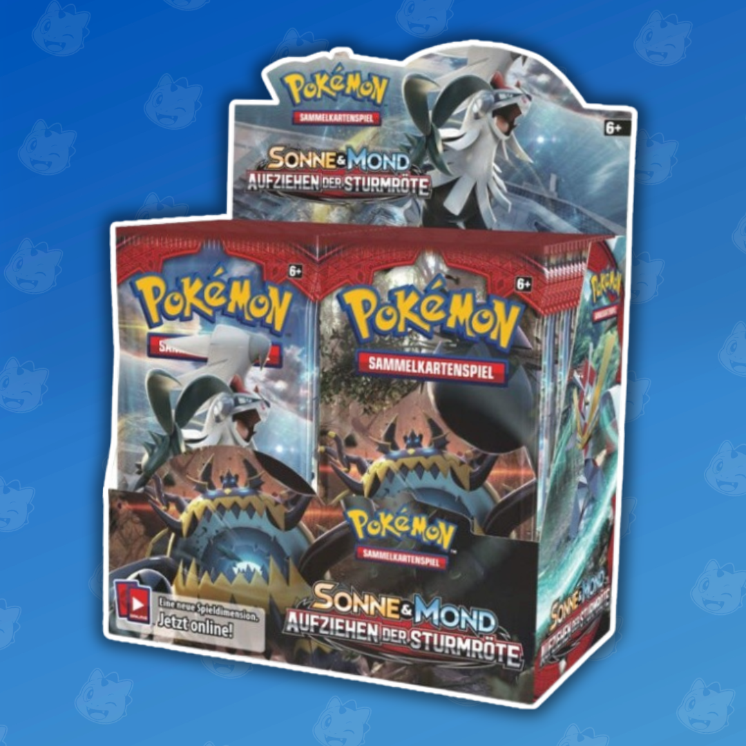 Pokemon Aufziehen der Sturmröte Booster Display DE