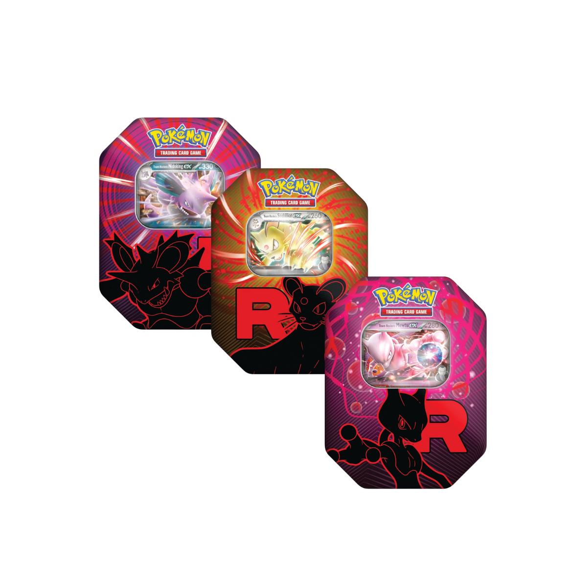 Alle 3 Pokemon Team Rocket Tin Box 2025