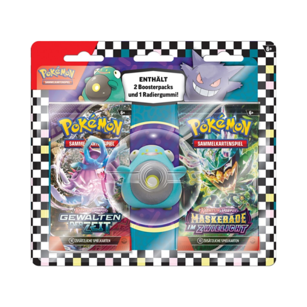 Pokemon Back to School Eraser Blister 2024 (Wampitz-Radierer + 2 Booster) - Deutsch