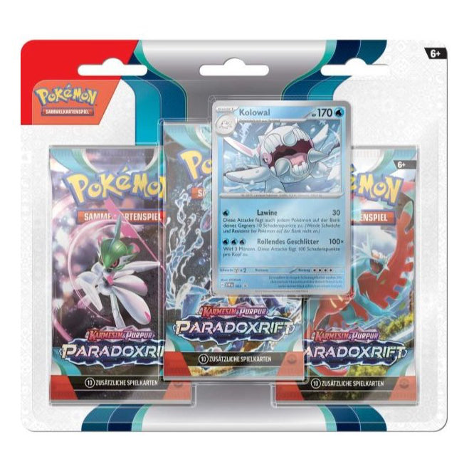 Pokemon Karmesin & Purpur Paradoxrift 3-Pack Blister - Kolowal DE