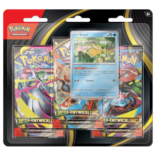 Pokémon Mega Entwicklung Enton 3-Pack Blister DE