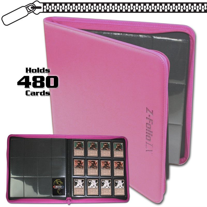 BCW Zipper-Folie 12-Pocket XL PORTFOLIO PINK