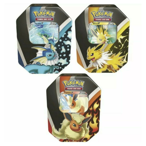 Pokemon Herbst Tin Box 2021 DE - Aquana-V & Flamara-V & Blitza-V