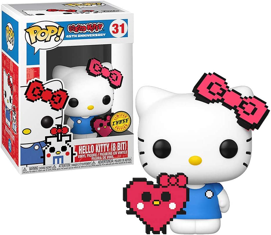 Funko Pop Hello Kitty 45th Anniversary Hello Kitty (8 Bit) Chase Limited Edition